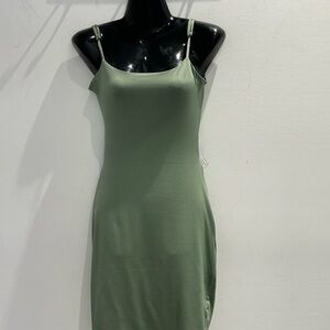 Elegant Green Slip Dress